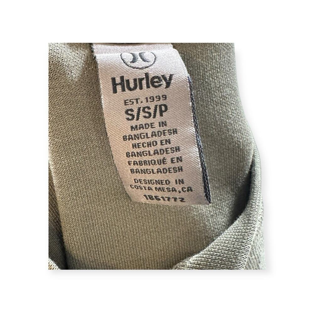 Hurley Men's Long Sleeve Olive Embroidered Crew Neck Pullover Sweatshirt S - Picture 6 of 6